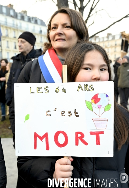 MANIFESTATION CONTRE LA REFORME DES RETRAITES, Paris le 11/03/2023, 7e journée de mobilisation.