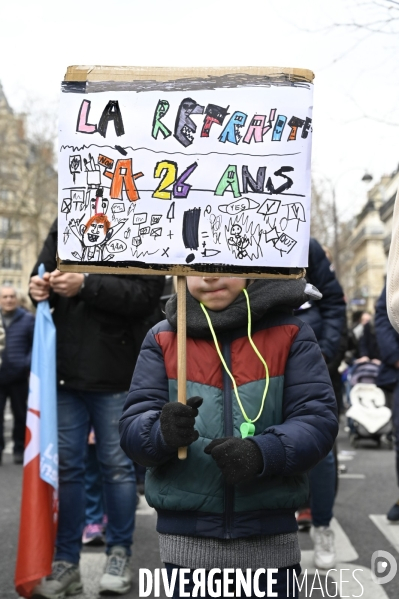 MANIFESTATION CONTRE LA REFORME DES RETRAITES, Paris le 11/03/2023, 7e journée de mobilisation.