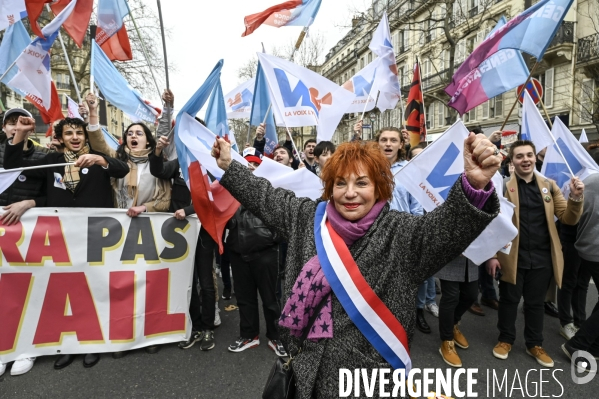 MANIFESTATION CONTRE LA REFORME DES RETRAITES, Paris le 11/03/2023, 7e journée de mobilisation.