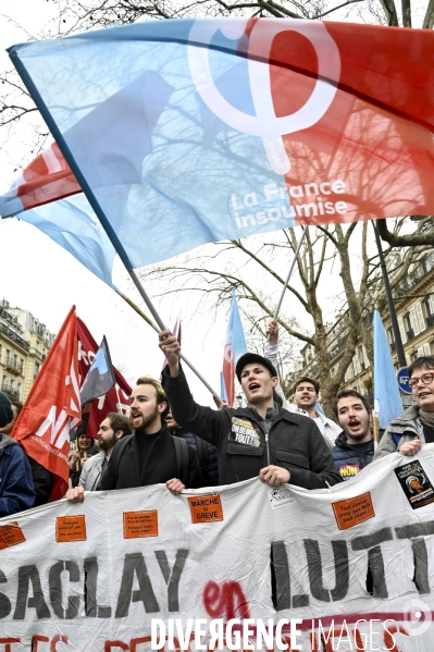 MANIFESTATION CONTRE LA REFORME DES RETRAITES, Paris le 11/03/2023, 7e journée de mobilisation.