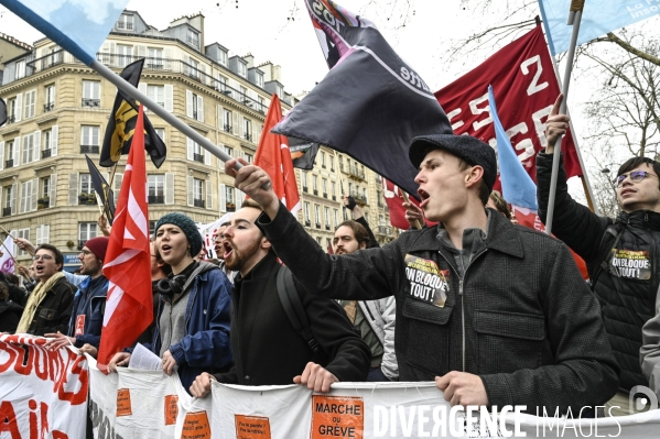 MANIFESTATION CONTRE LA REFORME DES RETRAITES, Paris le 11/03/2023, 7e journée de mobilisation.