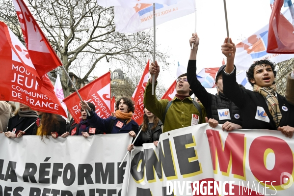 MANIFESTATION CONTRE LA REFORME DES RETRAITES, Paris le 11/03/2023, 7e journée de mobilisation.