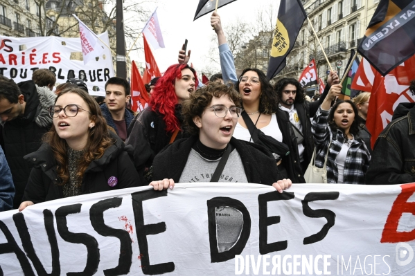 MANIFESTATION CONTRE LA REFORME DES RETRAITES, Paris le 11/03/2023, 7e journée de mobilisation.