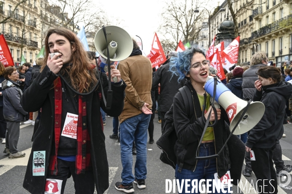 MANIFESTATION CONTRE LA REFORME DES RETRAITES, Paris le 11/03/2023, 7e journée de mobilisation.