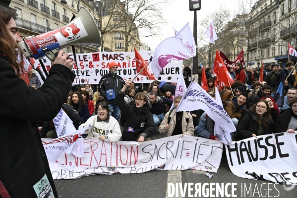 MANIFESTATION CONTRE LA REFORME DES RETRAITES, Paris le 11/03/2023, 7e journée de mobilisation.