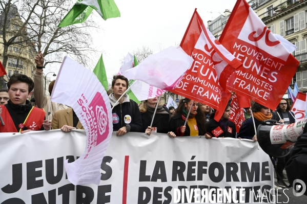 MANIFESTATION CONTRE LA REFORME DES RETRAITES, Paris le 11/03/2023, 7e journée de mobilisation.