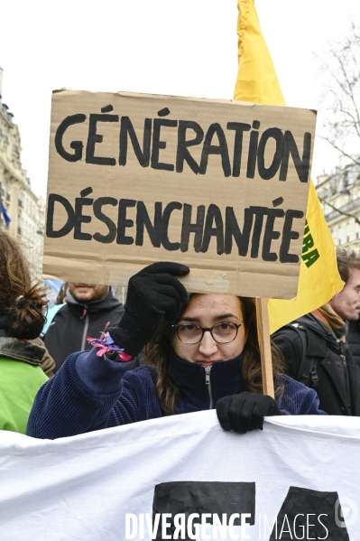 MANIFESTATION CONTRE LA REFORME DES RETRAITES, Paris le 11/03/2023, 7e journée de mobilisation.