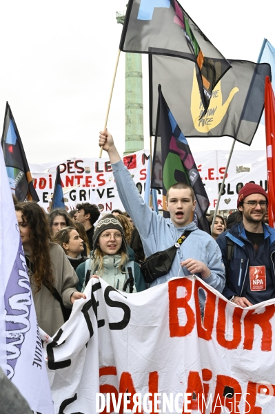 MANIFESTATION CONTRE LA REFORME DES RETRAITES, Paris le 11/03/2023, 7e journée de mobilisation.