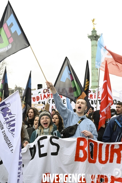 MANIFESTATION CONTRE LA REFORME DES RETRAITES, Paris le 11/03/2023, 7e journée de mobilisation.