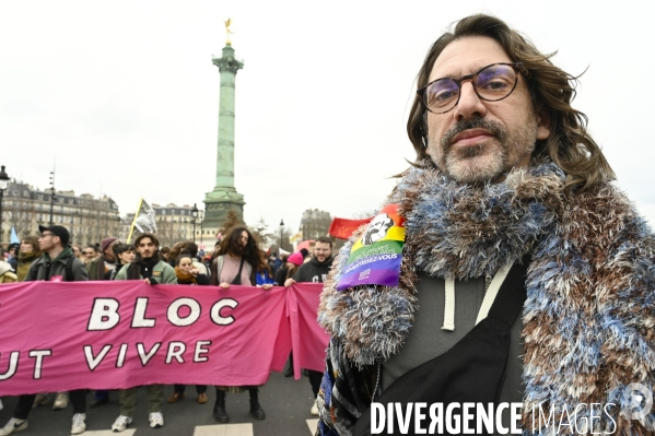 MANIFESTATION CONTRE LA REFORME DES RETRAITES, Paris le 11/03/2023, 7e journée de mobilisation.