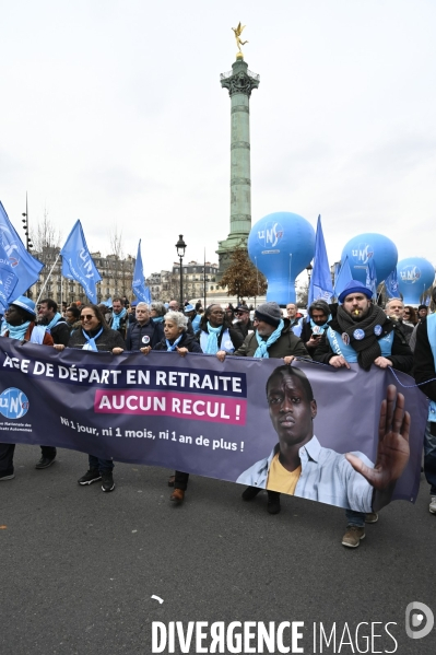 MANIFESTATION CONTRE LA REFORME DES RETRAITES, Paris le 11/03/2023, 7e journée de mobilisation.