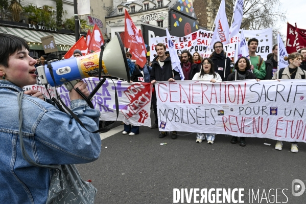 MANIFESTATION CONTRE LA REFORME DES RETRAITES, Paris le 11/03/2023, 7e journée de mobilisation.