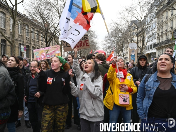 MANIFESTATION CONTRE LA REFORME DES RETRAITES, Paris le 11/03/2023, 7e journée de mobilisation.