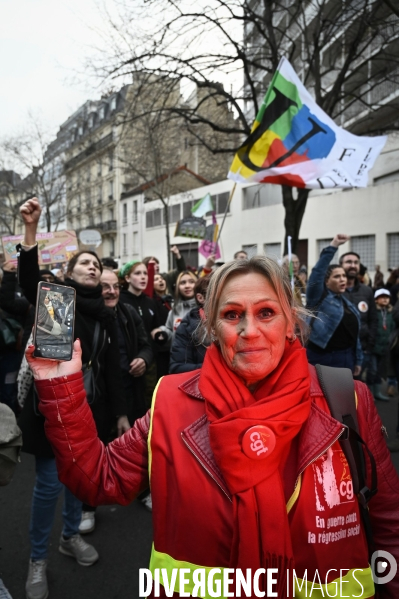 MANIFESTATION CONTRE LA REFORME DES RETRAITES, Paris le 11/03/2023, 7e journée de mobilisation.