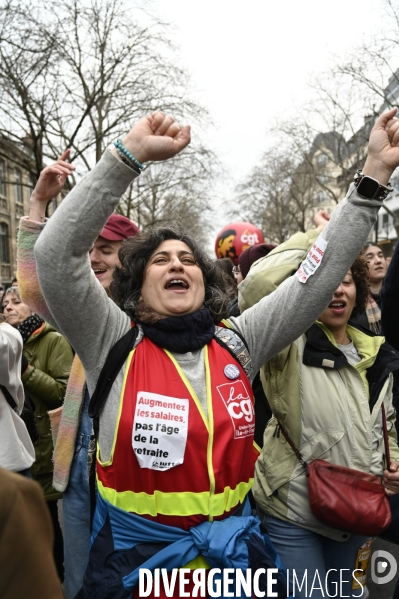 MANIFESTATION CONTRE LA REFORME DES RETRAITES, Paris le 11/03/2023, 7e journée de mobilisation.