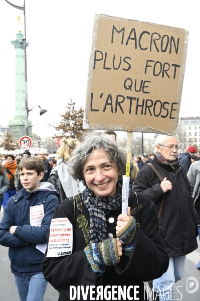 MANIFESTATION CONTRE LA REFORME DES RETRAITES, Paris le 11/03/2023, 7e journée de mobilisation.