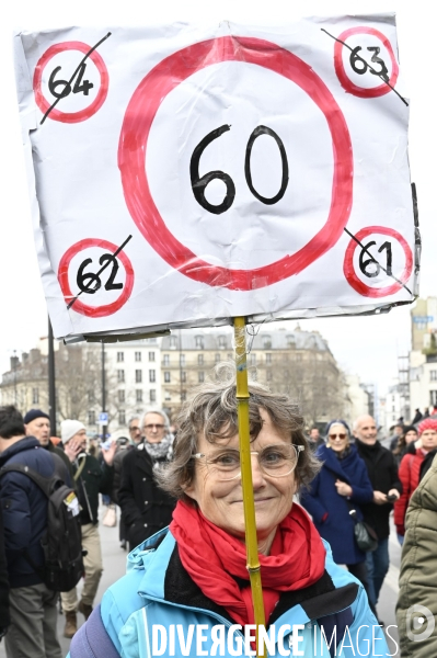 MANIFESTATION CONTRE LA REFORME DES RETRAITES, Paris le 11/03/2023, 7e journée de mobilisation.