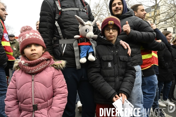 MANIFESTATION CONTRE LA REFORME DES RETRAITES, Paris le 11/03/2023, 7e journée de mobilisation.