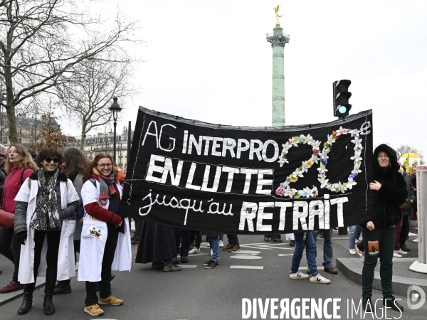 MANIFESTATION CONTRE LA REFORME DES RETRAITES, Paris le 11/03/2023, 7e journée de mobilisation.