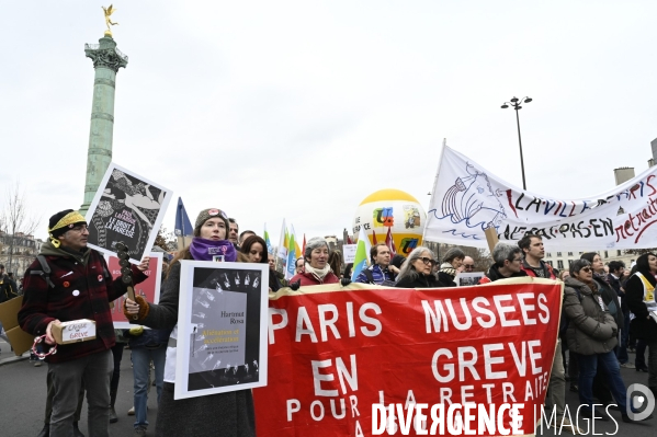 MANIFESTATION CONTRE LA REFORME DES RETRAITES, Paris le 11/03/2023, 7e journée de mobilisation.