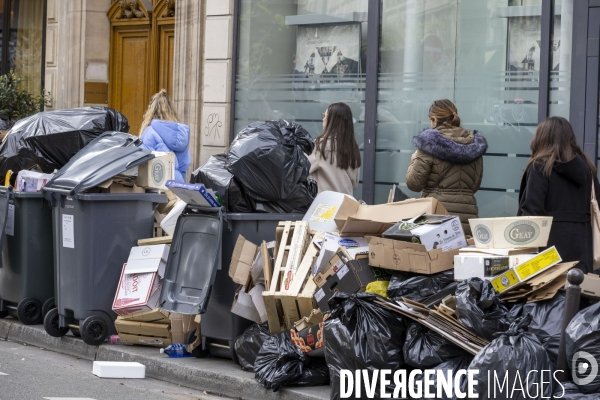 La grève des éboueurs à Paris.