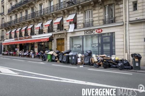 La grève des éboueurs à Paris.