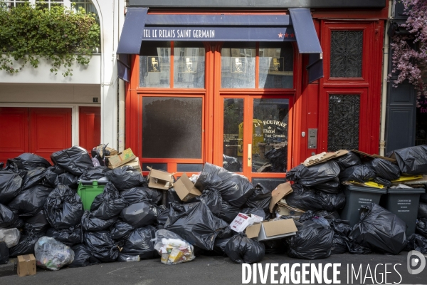 La grève des éboueurs à Paris.