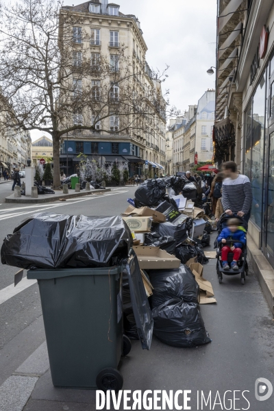 La grève des éboueurs à Paris.