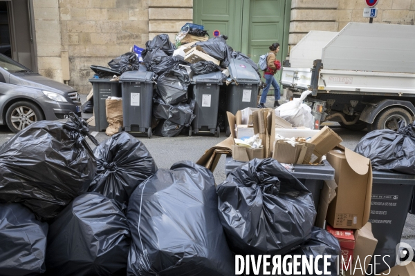 La grève des éboueurs à Paris.