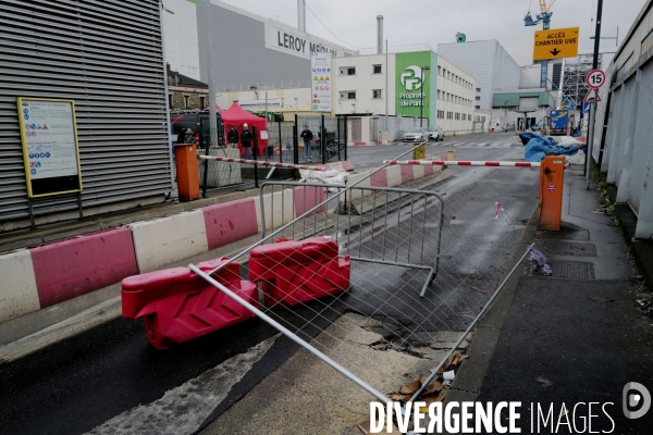 Réforme des retraites / l incinérateur de la porte d Ivry bloqué