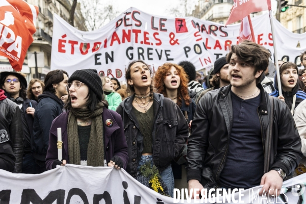 Manifestation de la jeunesse contre la réforme des retraites 09032023