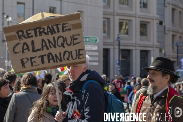 Huitième manifestation contre la réforme de la retraite à Marseille