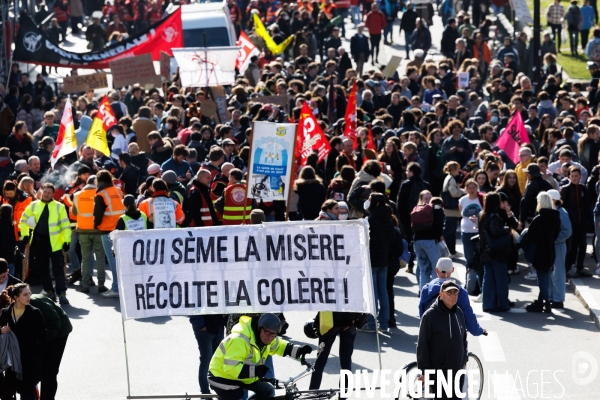 Huitième journée de mobilisation contre la réforme des retraites à Nantes