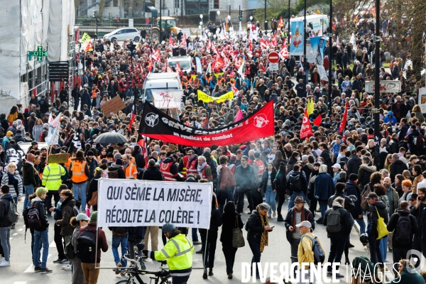 Huitième journée de mobilisation contre la réforme des retraites à Nantes