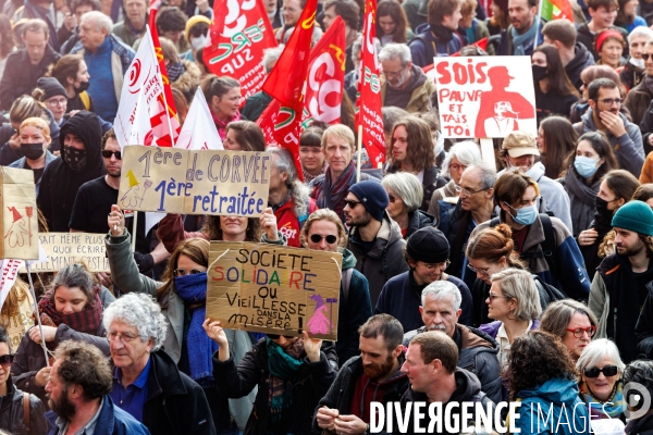 Huitième journée de mobilisation contre la réforme des retraites à Nantes