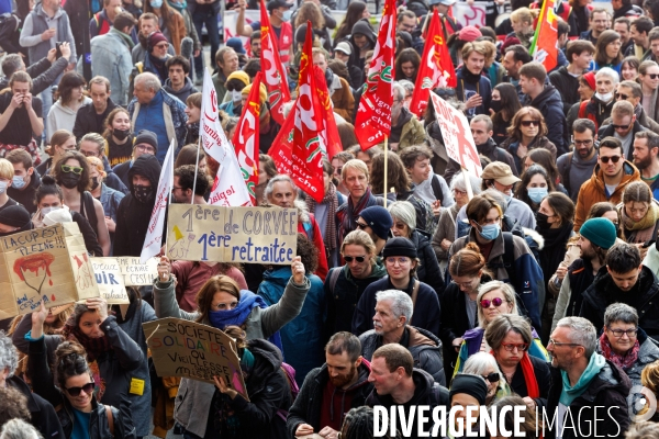 Huitième journée de mobilisation contre la réforme des retraites à Nantes