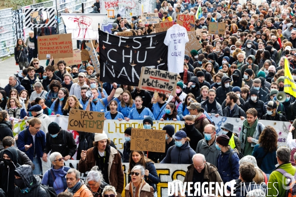 Huitième journée de mobilisation contre la réforme des retraites à Nantes