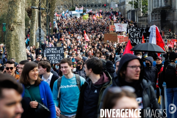 Huitième journée de mobilisation contre la réforme des retraites à Nantes