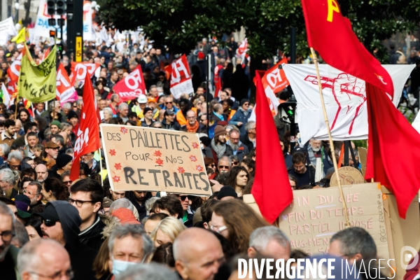 Huitième journée de mobilisation contre la réforme des retraites à Nantes