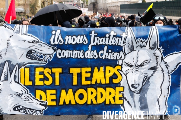 Huitième journée de mobilisation contre la réforme des retraites à Nantes