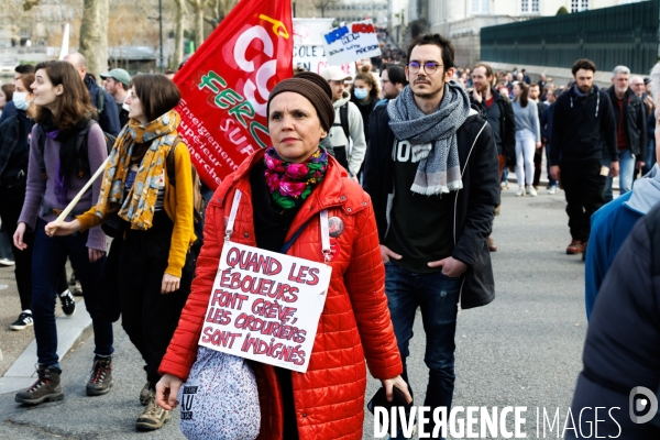 Huitième journée de mobilisation contre la réforme des retraites à Nantes