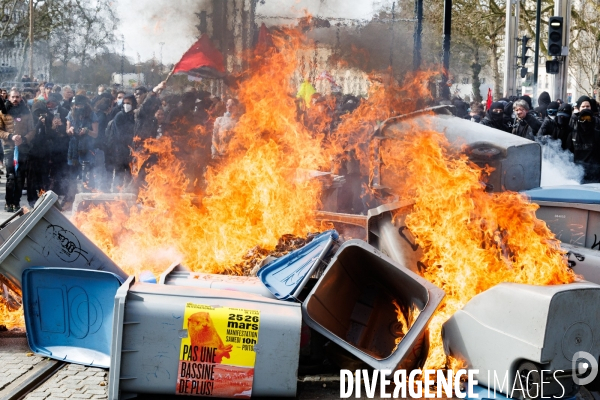 Huitième journée de mobilisation contre la réforme des retraites à Nantes