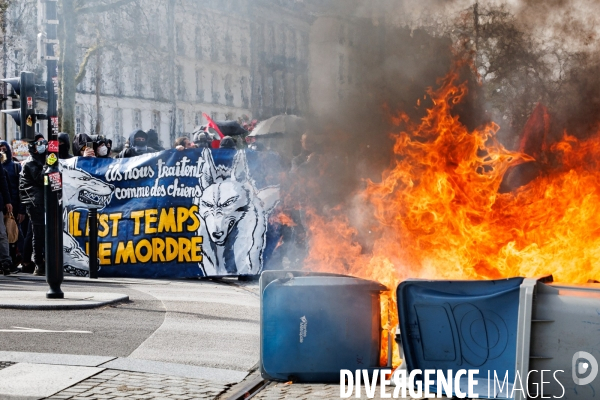 Huitième journée de mobilisation contre la réforme des retraites à Nantes