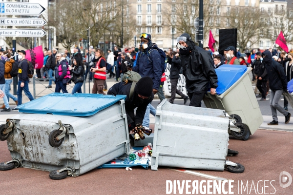 Huitième journée de mobilisation contre la réforme des retraites à Nantes