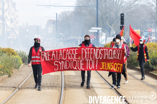 Huitième journée de mobilisation contre la réforme des retraites à Nantes