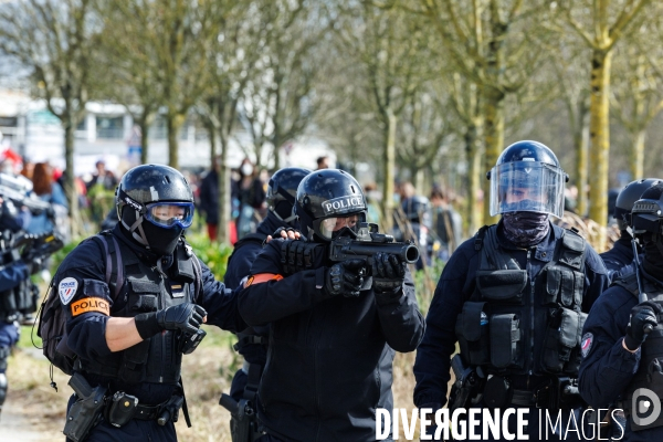 Huitième journée de mobilisation contre la réforme des retraites à Nantes