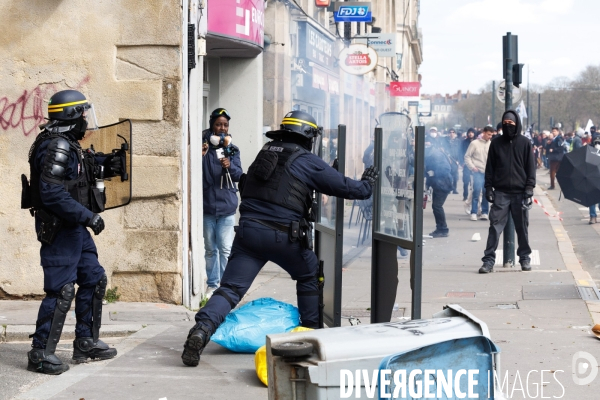 Huitième journée de mobilisation contre la réforme des retraites à Nantes