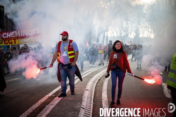 Toulouse : manifestation contre la reforme de la retraite