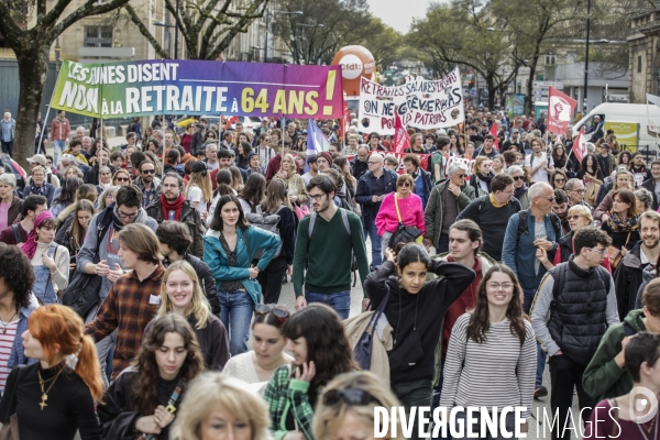 Bordeaux, 8 ème manifestation contre la réforme des retraites.