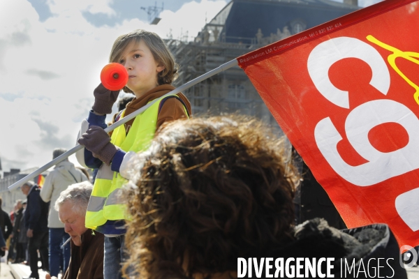 Bordeaux, 8 ème manifestation contre la réforme des retraites.